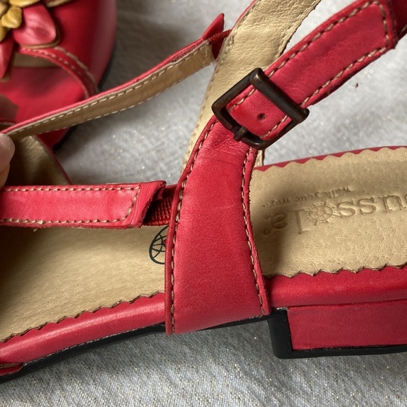 Bussola pink & tan flower design leather sandals Size 40 (US 8.5-9) - Picture 7 of 8